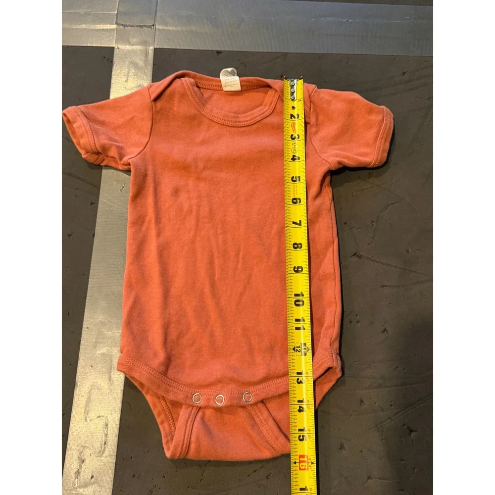 Kate Quinn Organic Cotton Bodysuit Terracotta Rust Red 12-18 Months Baby